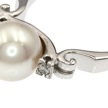 MIKIMOTO Pearl Pearl Diamond Ring K14 White Gold Ladies [Used]