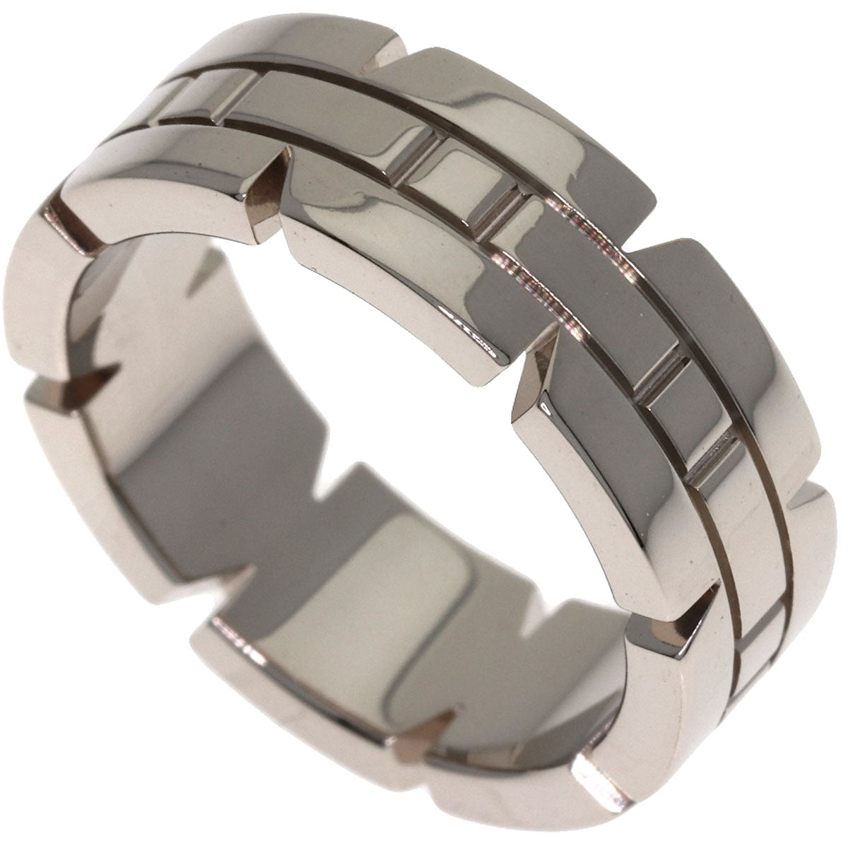 CARTIER Tank Française #48 Ring K18 White Gold Ladies [Used]