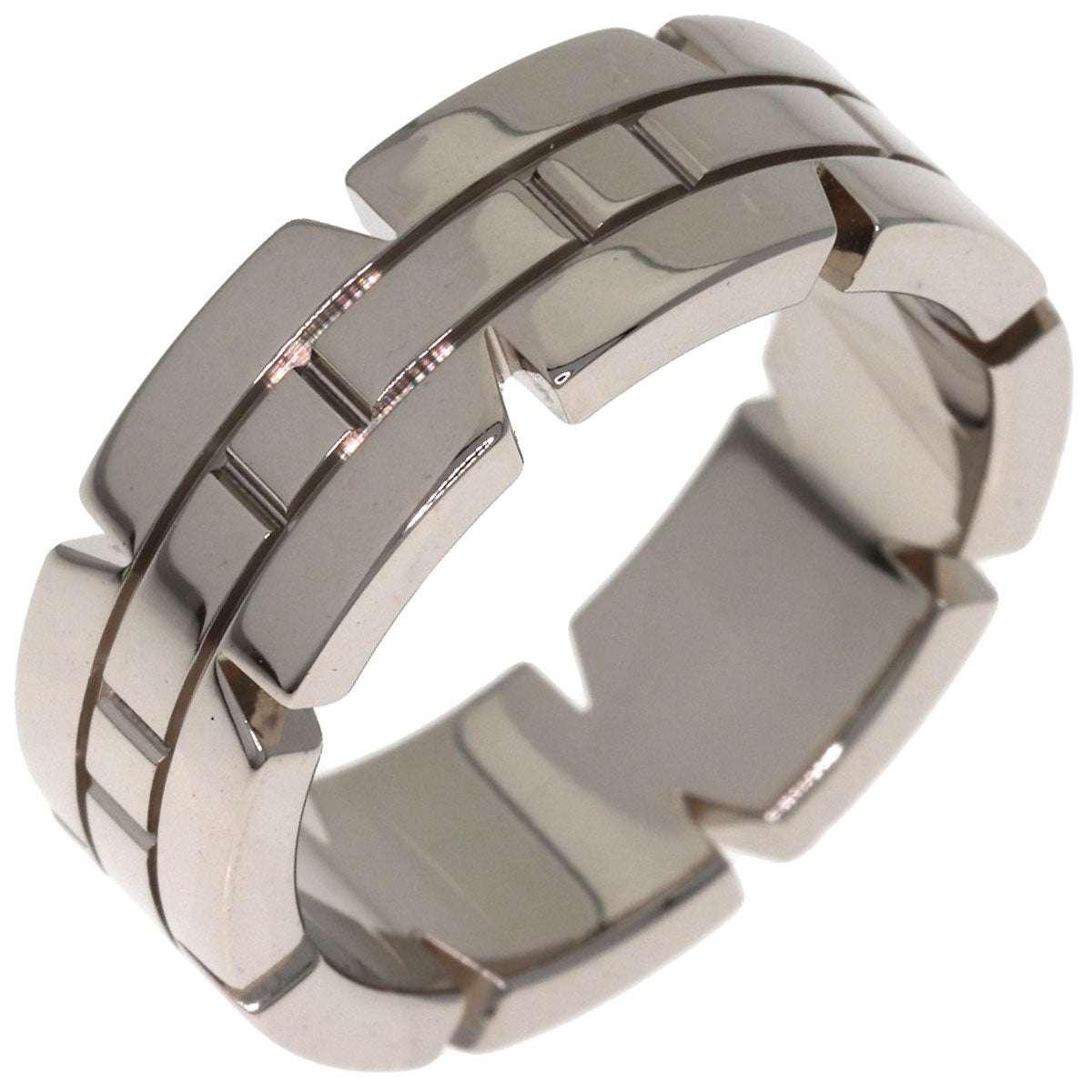 CARTIER Tank Française #48 Ring K18 White Gold Ladies [Used]