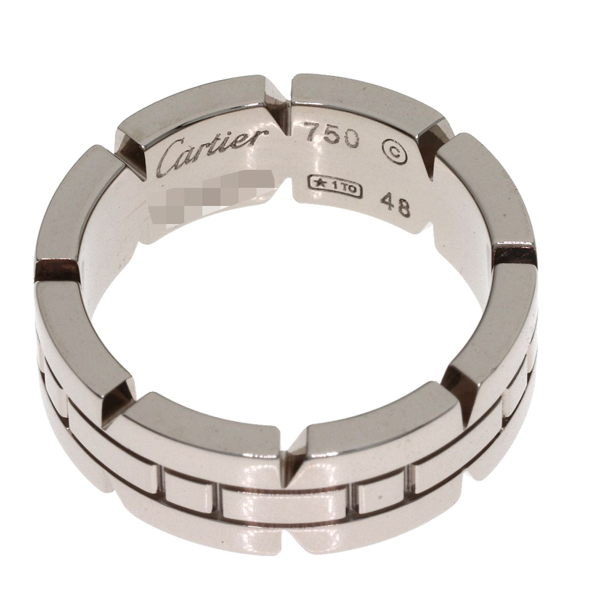 CARTIER Tank Française #48 Ring K18 White Gold Ladies [Used]
