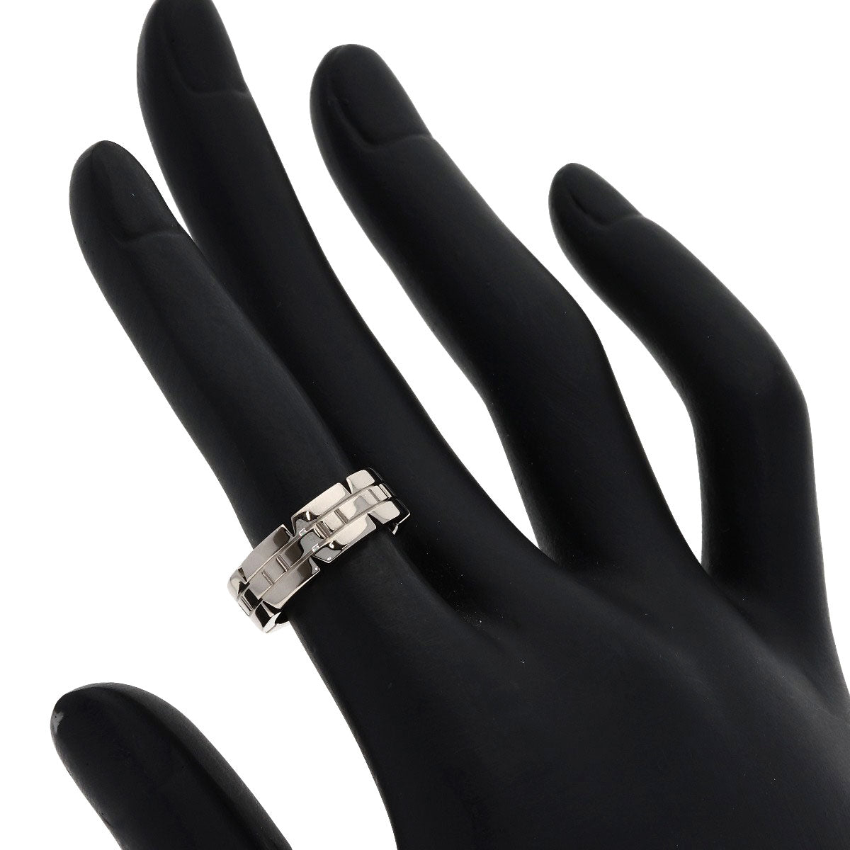 CARTIER Tank Française #48 Ring K18 White Gold Ladies [Used]