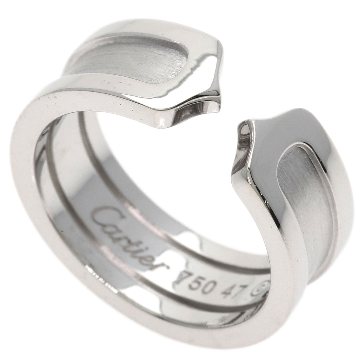 CARTIER C2 ring # 47 Ring K18 White Gold Ladies [Used]