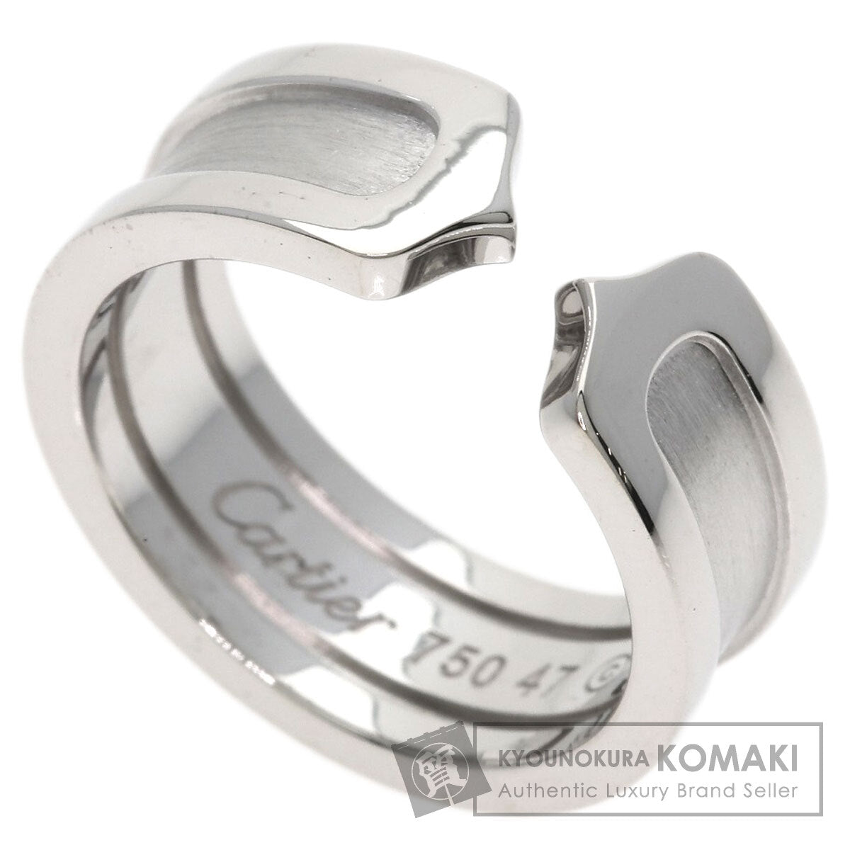 CARTIER C2 ring # 47 Ring K18 White Gold Ladies [Used]