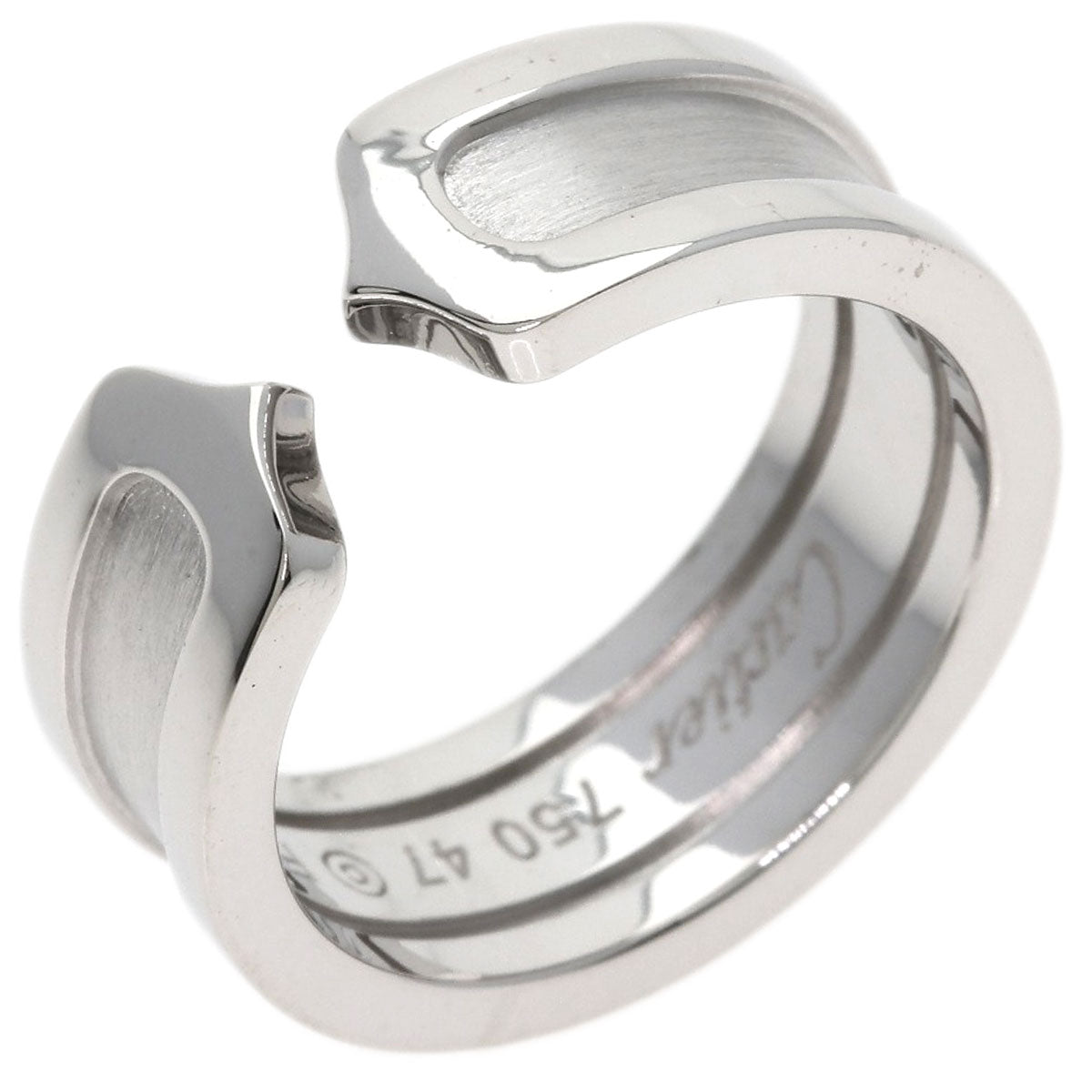 CARTIER C2 ring # 47 Ring K18 White Gold Ladies [Used]