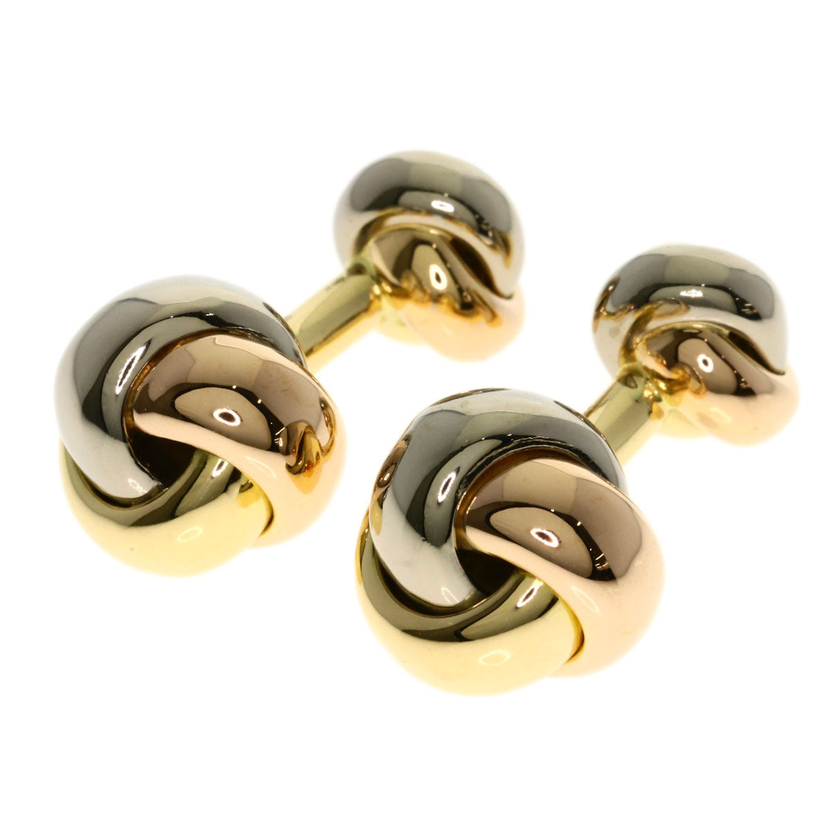 CARTIER Trinity cuffs K18 Yellow Gold 18K Pink Goldmens [Used]