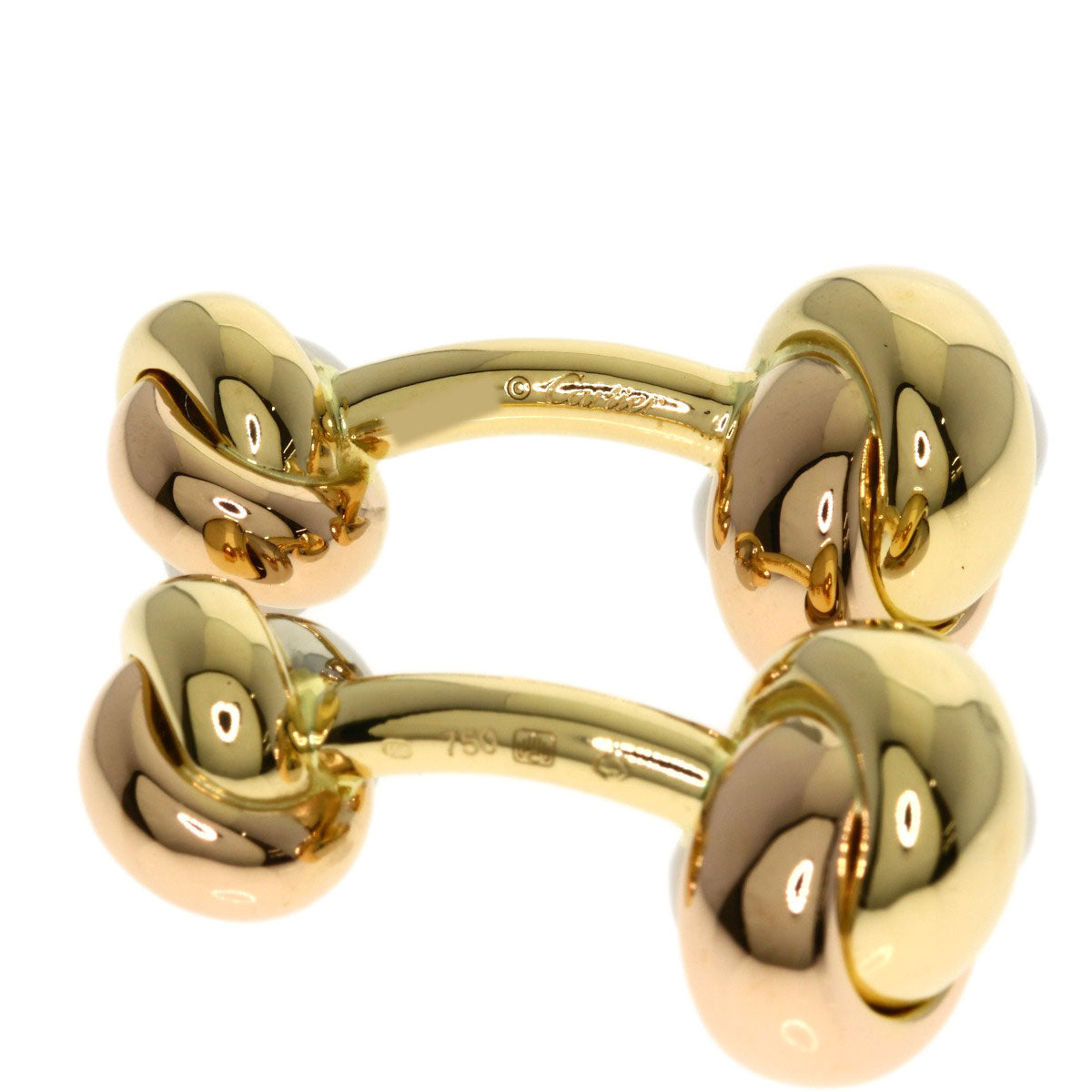 CARTIER Trinity cuffs K18 Yellow Gold 18K Pink Goldmens [Used]