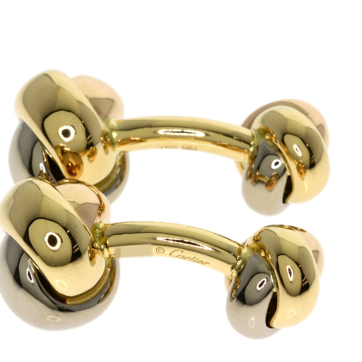 CARTIER Trinity cuffs K18 Yellow Gold 18K Pink Goldmens [Used]