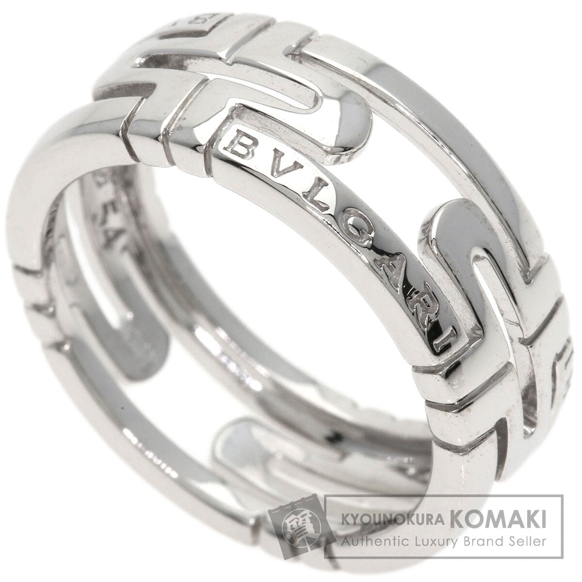 BVLGARI Open Parentesi #54 Ring K18 White Gold Ladies [Used]