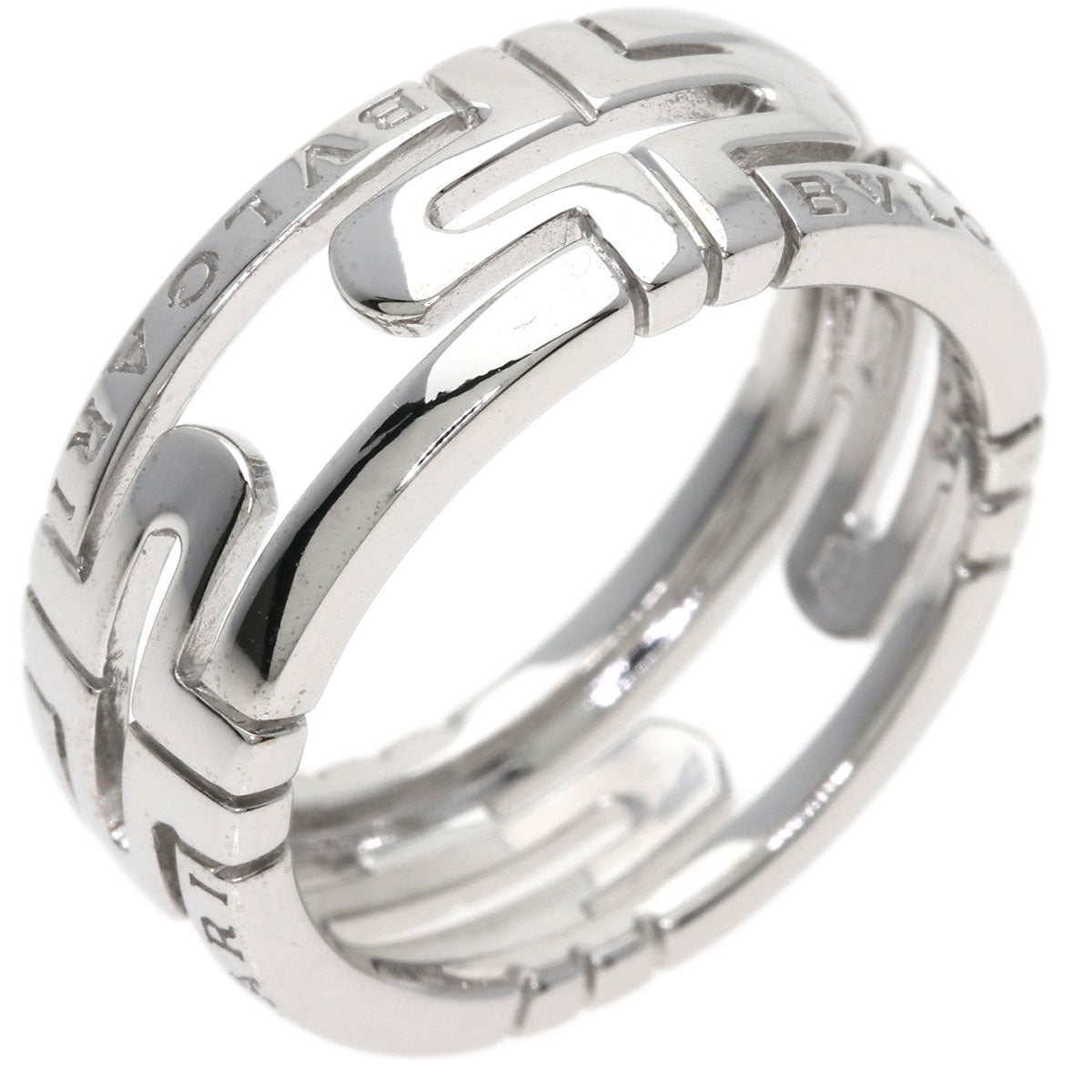 BVLGARI Open Parentesi #54 Ring K18 White Gold Ladies [Used]