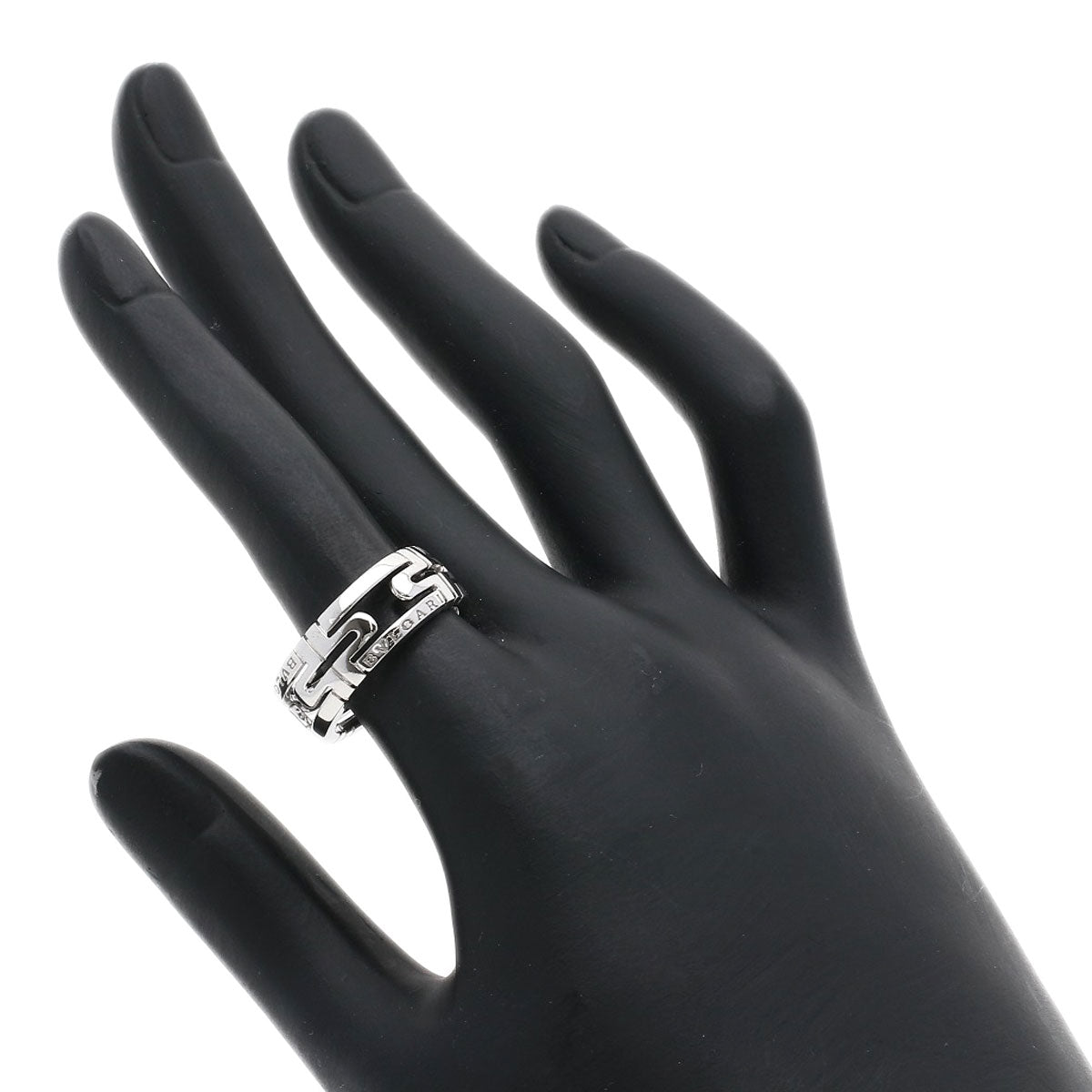 BVLGARI Open Parentesi #54 Ring K18 White Gold Ladies [Used]