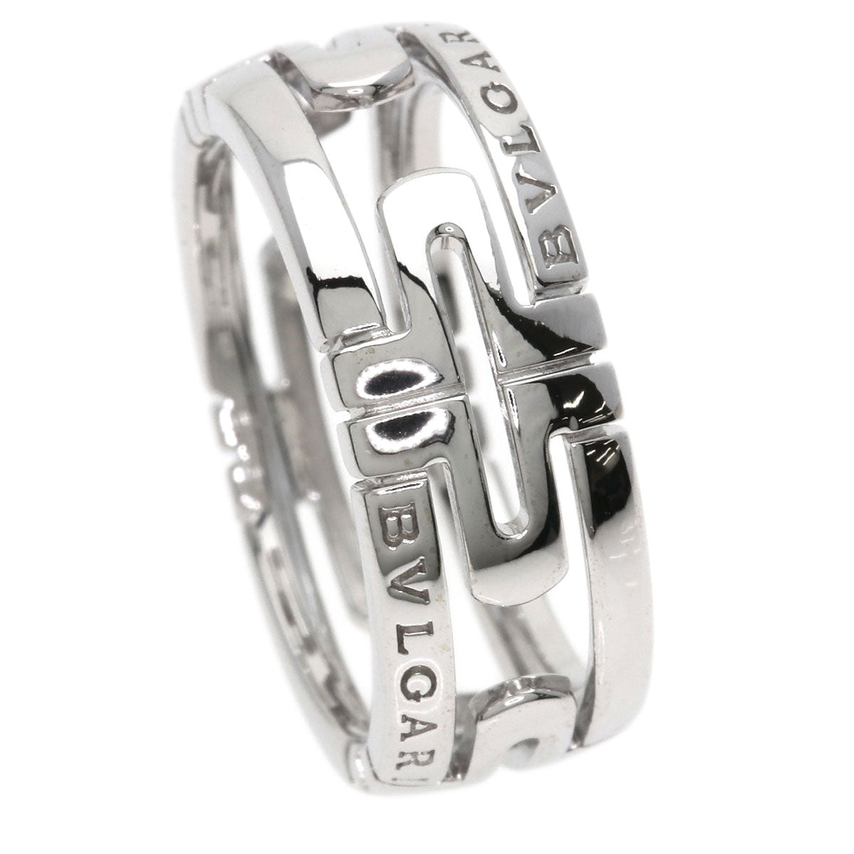 BVLGARI Open Parentesi #54 Ring K18 White Gold Ladies [Used]
