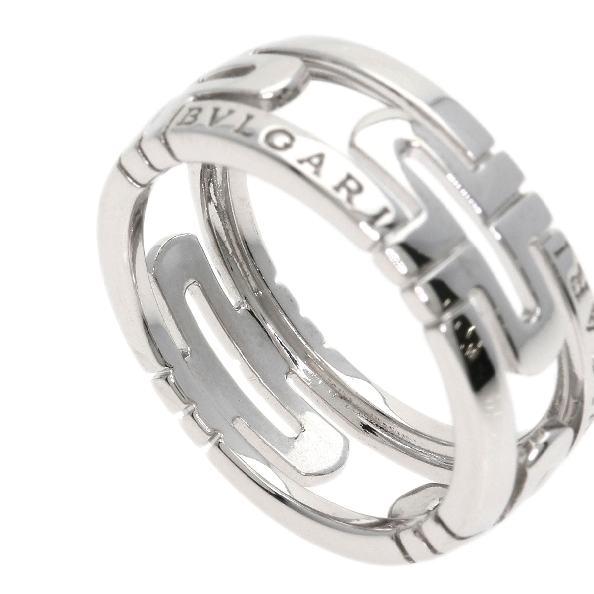 BVLGARI Open Parentesi #54 Ring K18 White Gold Ladies [Used]