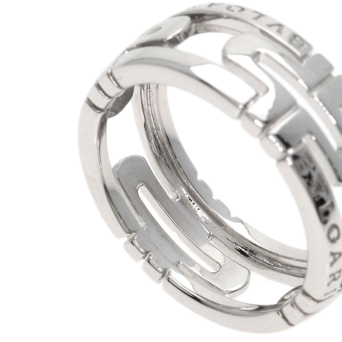 BVLGARI Open Parentesi #54 Ring K18 White Gold Ladies [Used]