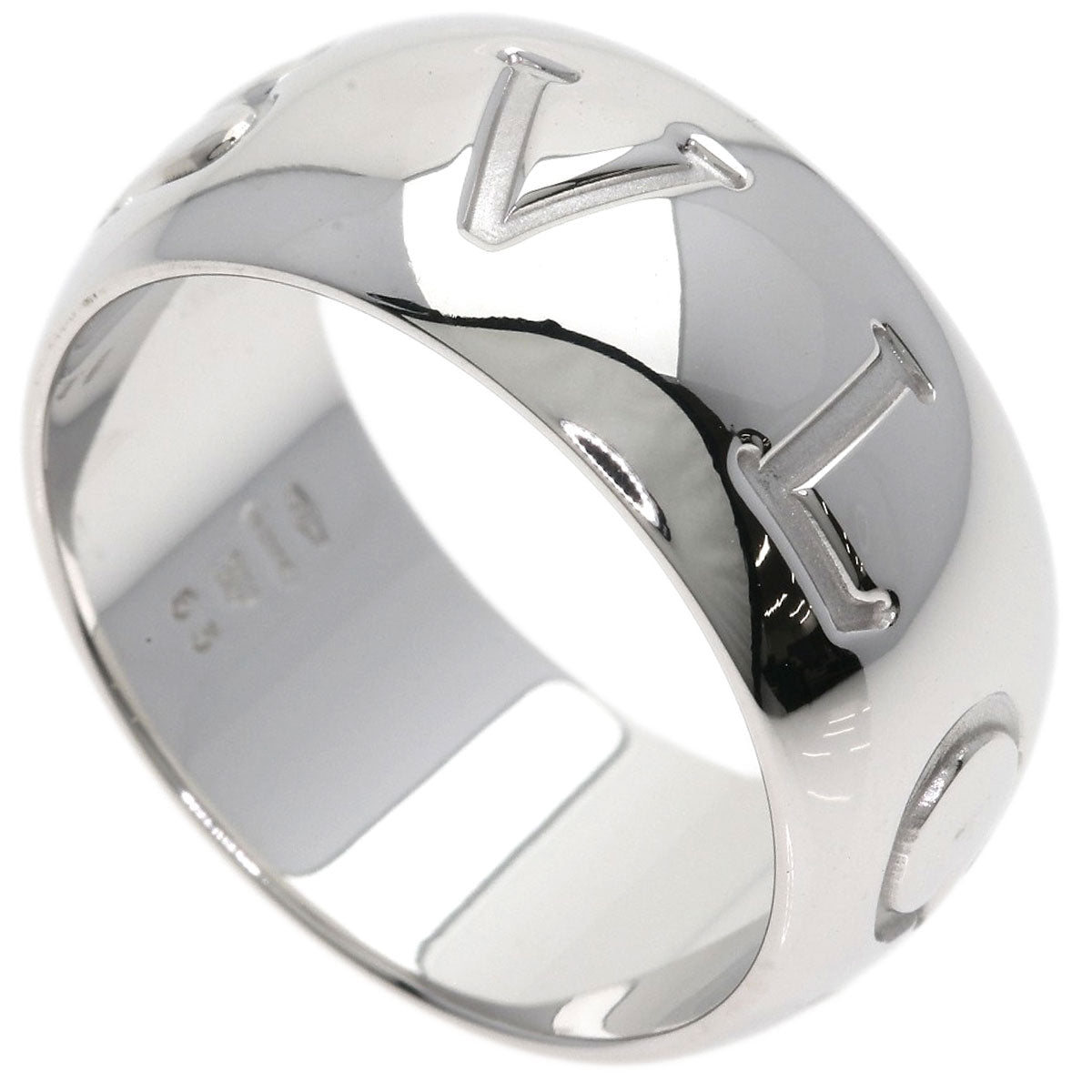 BVLGARI Monologo #63 Ring K18 White Gold Ladies [Used]