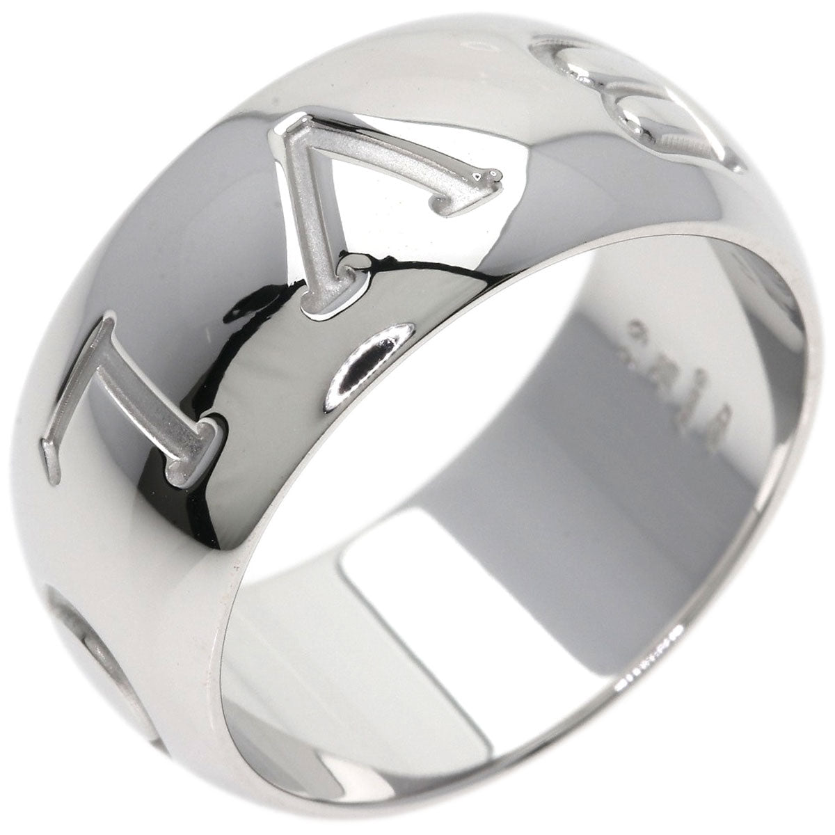 BVLGARI Monologo #63 Ring K18 White Gold Ladies [Used]