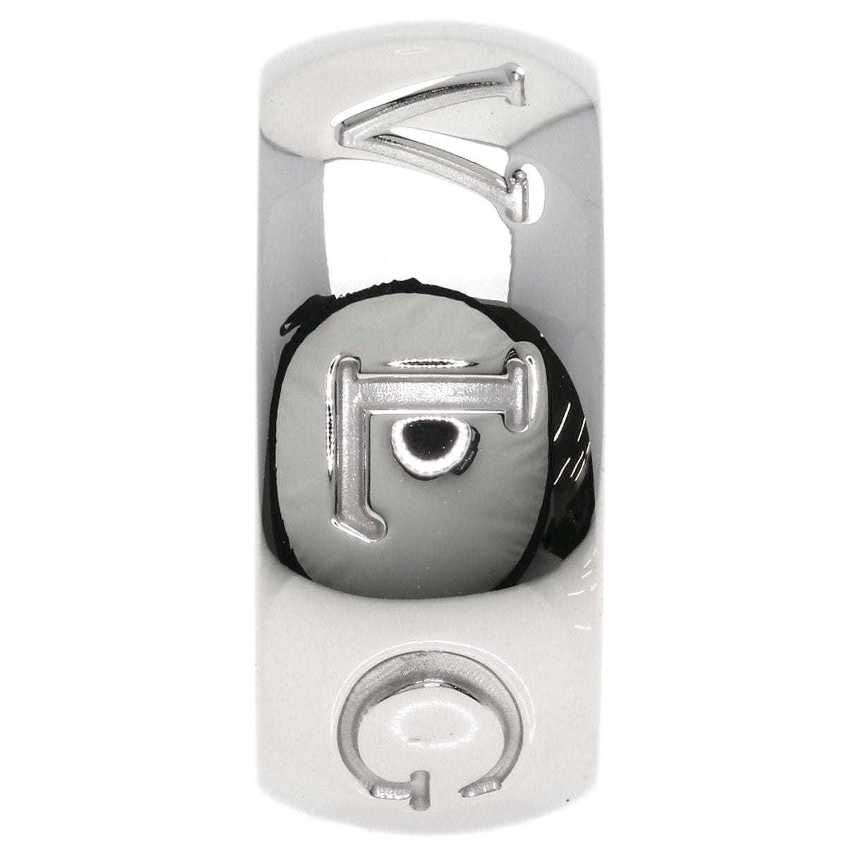 BVLGARI Monologo #63 Ring K18 White Gold Ladies [Used]