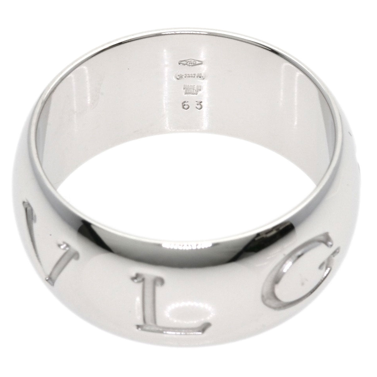 BVLGARI Monologo #63 Ring K18 White Gold Ladies [Used]