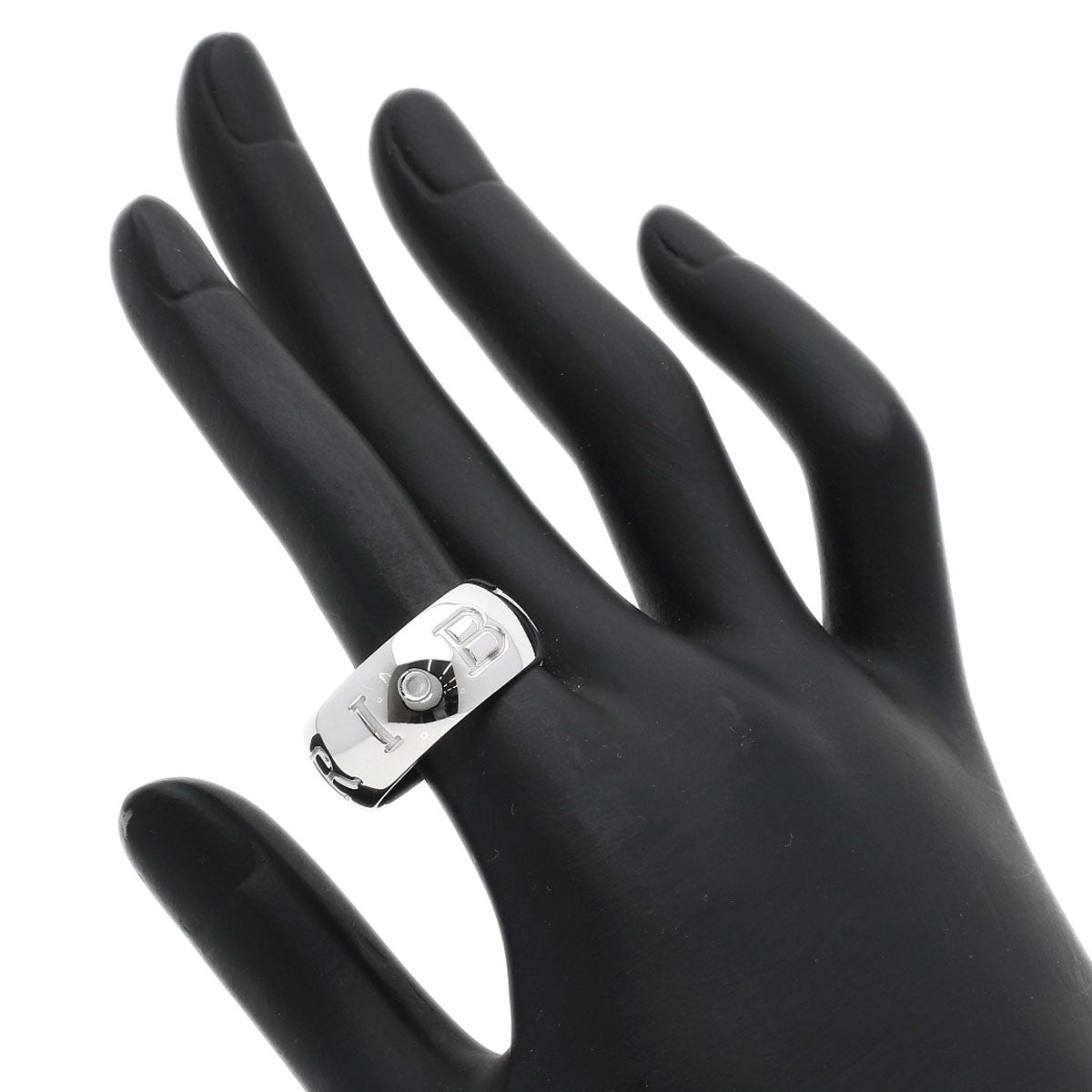 BVLGARI Monologo #63 Ring K18 White Gold Ladies [Used]