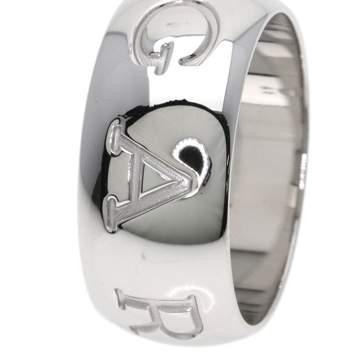 BVLGARI Monologo #63 Ring K18 White Gold Ladies [Used]