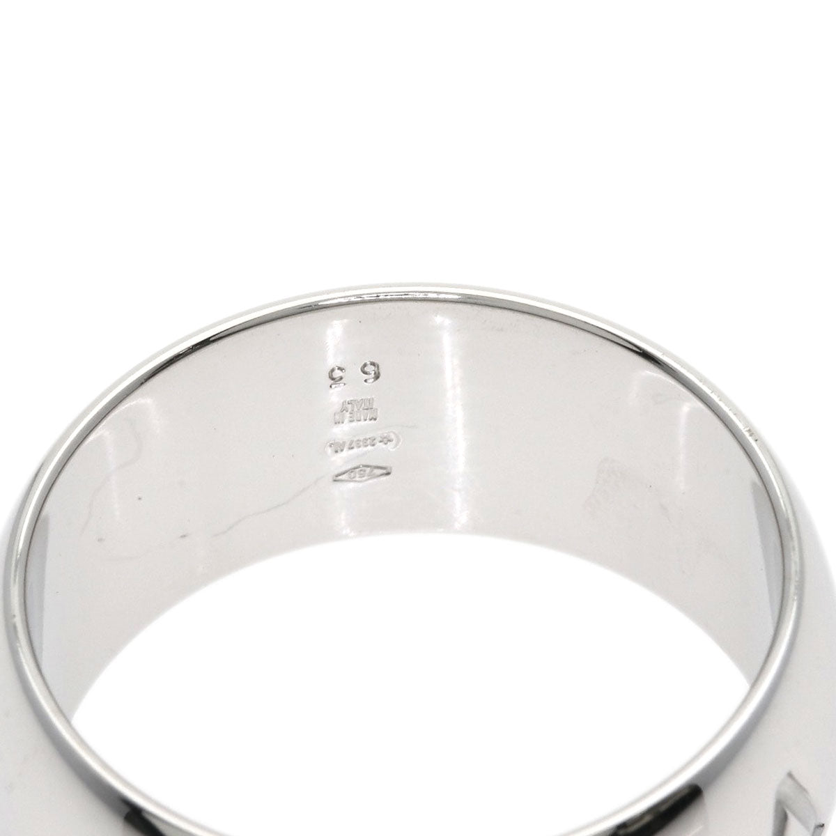 BVLGARI Monologo #63 Ring K18 White Gold Ladies [Used]