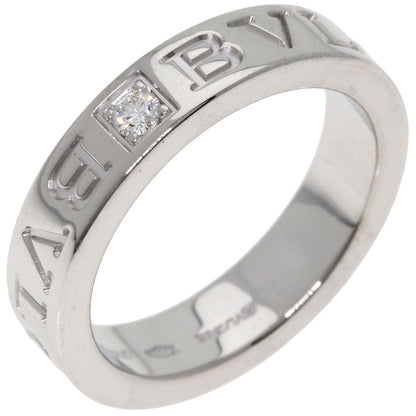 BVLGARI Double logo Diamond Ring K18 White Gold Ladies [Used]