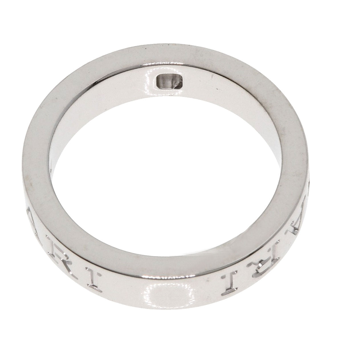 BVLGARI Double logo Diamond Ring K18 White Gold Ladies [Used]