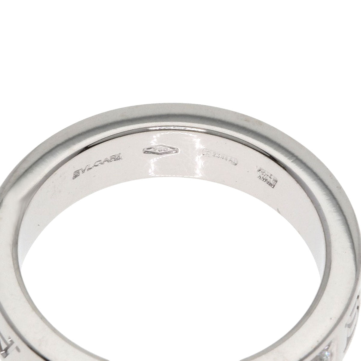 BVLGARI Double logo Diamond Ring K18 White Gold Ladies [Used]