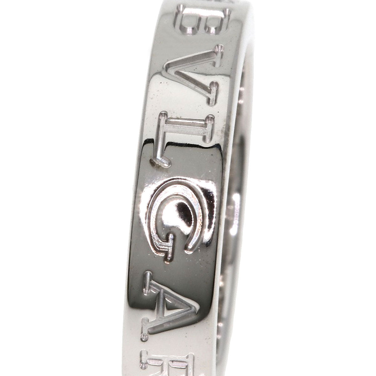 BVLGARI Double logo Diamond Ring K18 White Gold Ladies [Used]