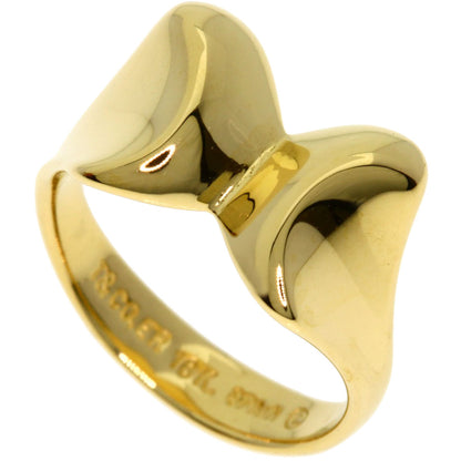 TIFFANY&Co. Ribbon motif Ring K18 Yellow Gold Ladies [Used]