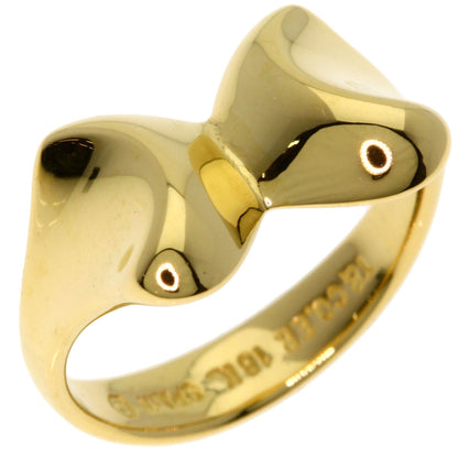 TIFFANY&Co. Ribbon motif Ring K18 Yellow Gold Ladies [Used]