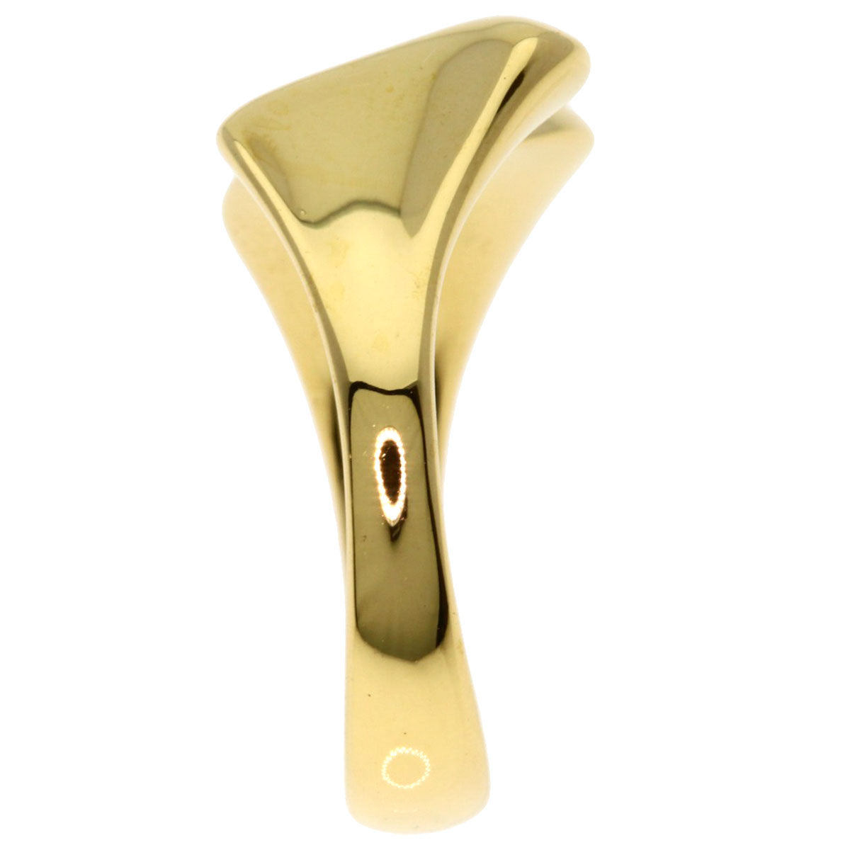 TIFFANY&Co. Ribbon motif Ring K18 Yellow Gold Ladies [Used]