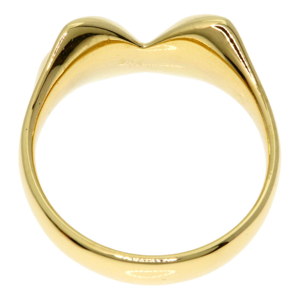 TIFFANY&Co. Ribbon motif Ring K18 Yellow Gold Ladies [Used]
