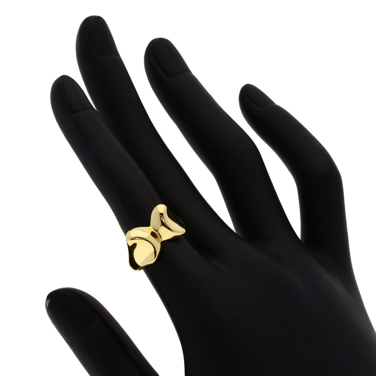 TIFFANY&Co. Ribbon motif Ring K18 Yellow Gold Ladies [Used]