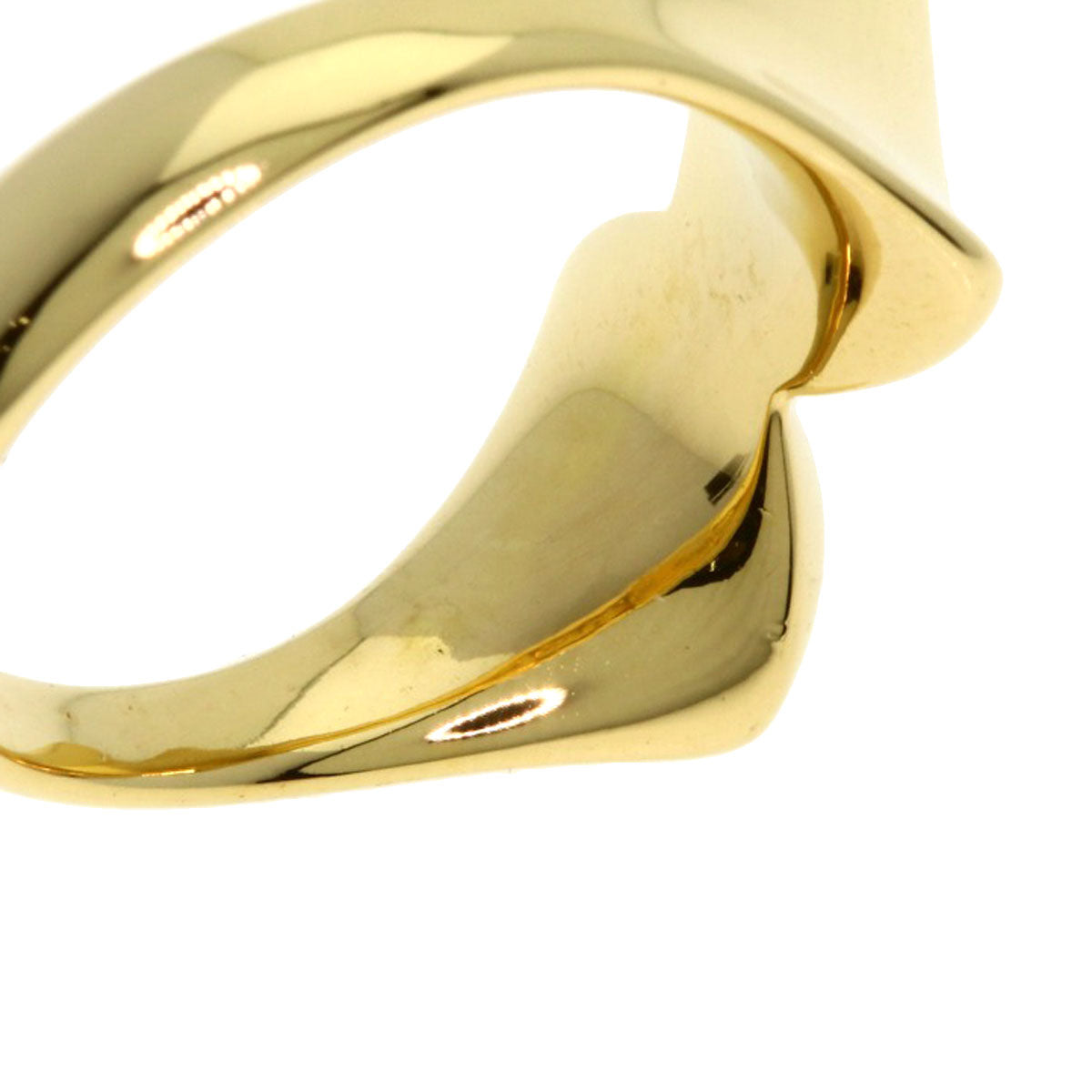TIFFANY&Co. Ribbon motif Ring K18 Yellow Gold Ladies [Used]