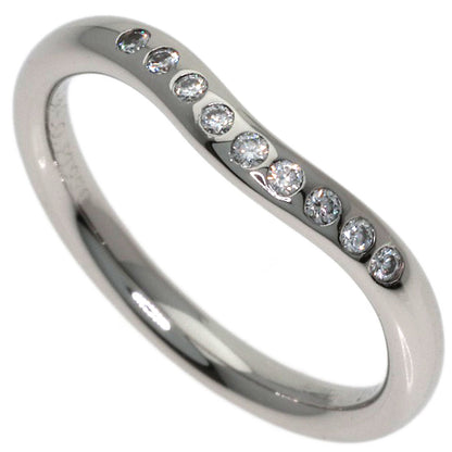 TIFFANY&Co. Curved Band Pave Diamond Ring Platinum PT950 Ladies [Used]