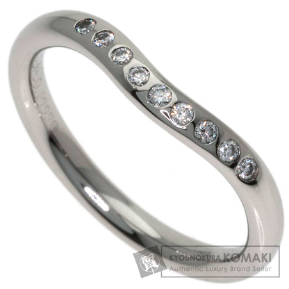 TIFFANY&Co. Curved Band Pave Diamond Ring Platinum PT950 Ladies [Used]