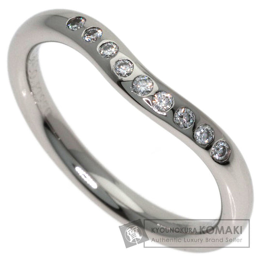 TIFFANY&Co. Curved Band Pave Diamond Ring Platinum PT950 Ladies [Used]