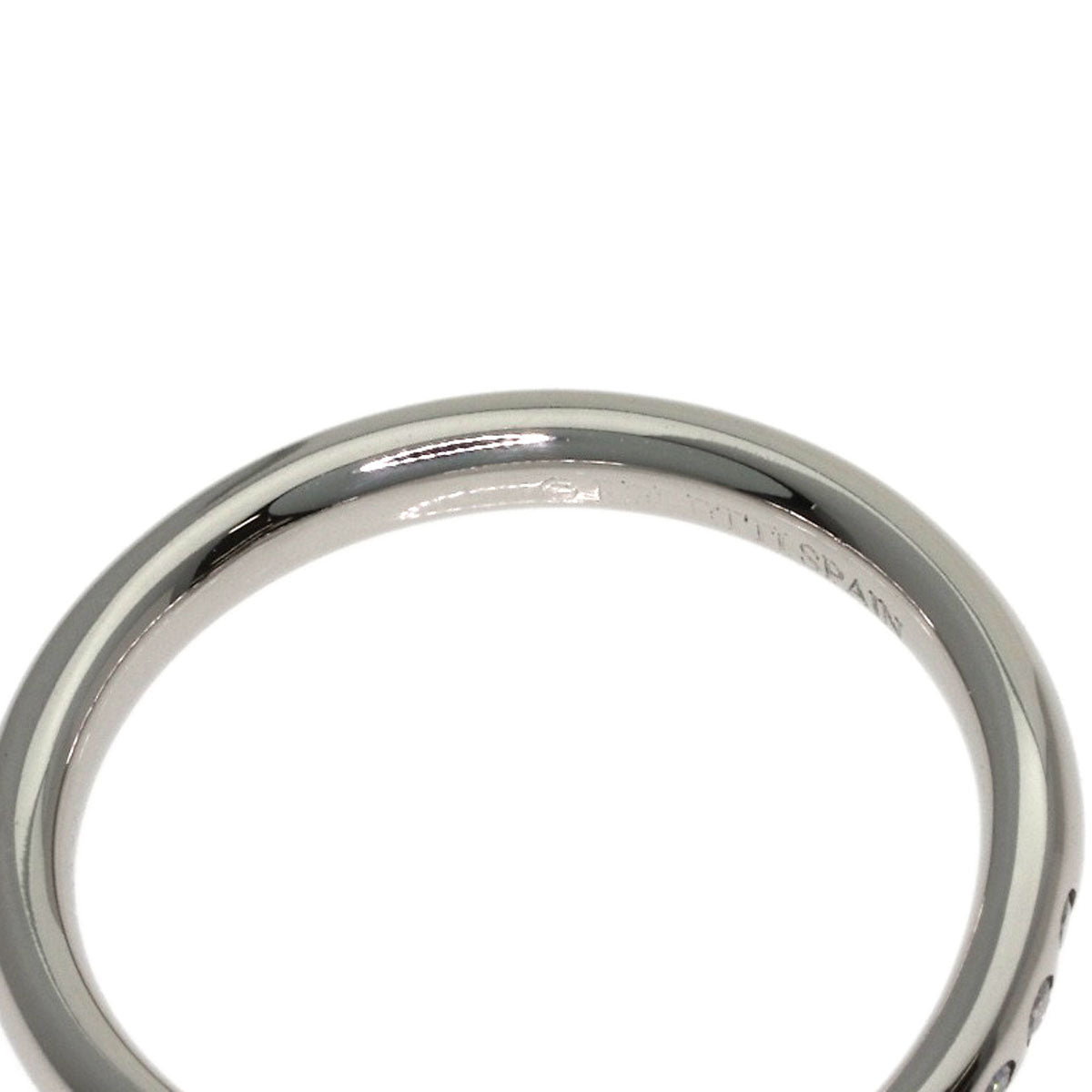 TIFFANY&Co. Curved Band Pave Diamond Ring Platinum PT950 Ladies [Used]