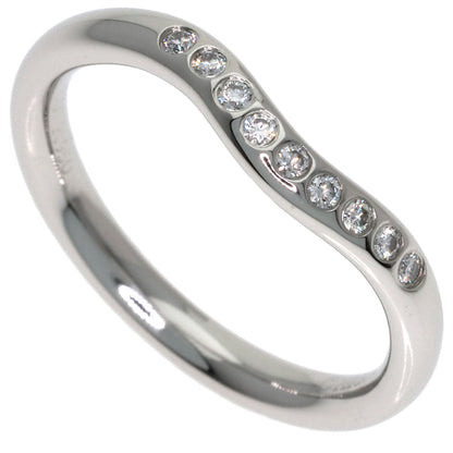 TIFFANY&Co. Curved band Diamond Ring Platinum PT950 Ladies [Used]