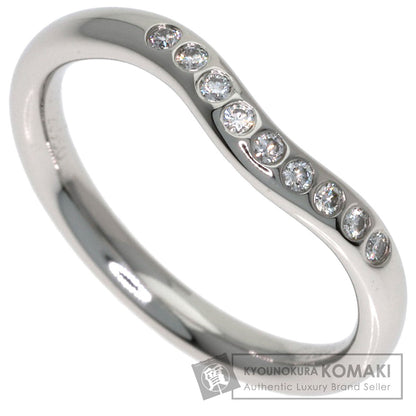 TIFFANY&Co. Curved band Diamond Ring Platinum PT950 Ladies [Used]