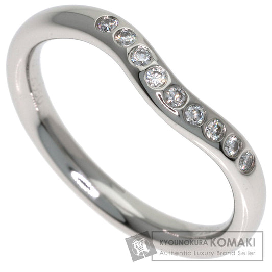 TIFFANY&Co. Curved band Diamond Ring Platinum PT950 Ladies [Used]
