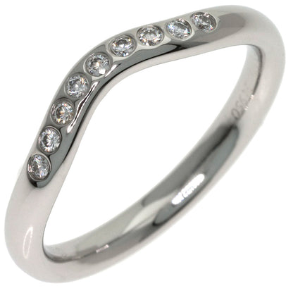 TIFFANY&Co. Curved band Diamond Ring Platinum PT950 Ladies [Used]