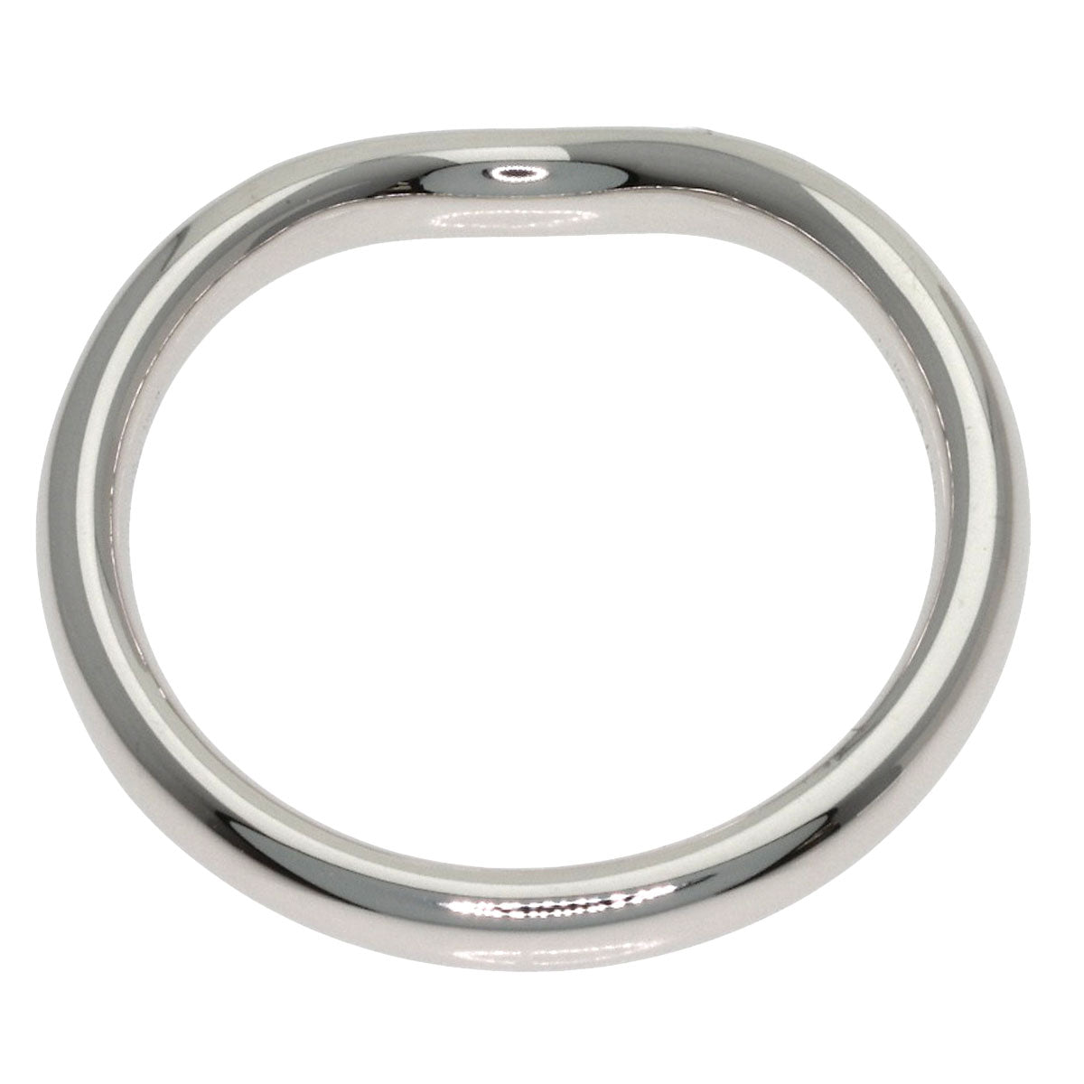 TIFFANY&Co. Curved band Diamond Ring Platinum PT950 Ladies [Used]