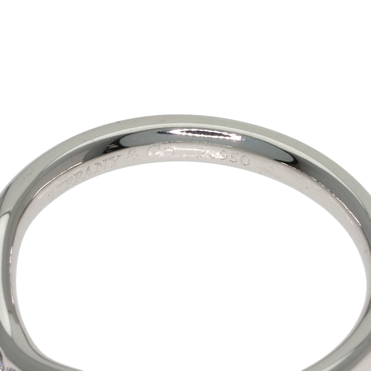TIFFANY&Co. Curved band Diamond Ring Platinum PT950 Ladies [Used]