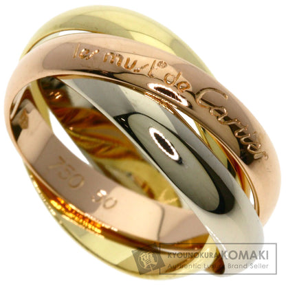 CARTIER Trinity 3 color # 50 Ring K18 Yellow Gold 18K Pink GoldLadies [Used]