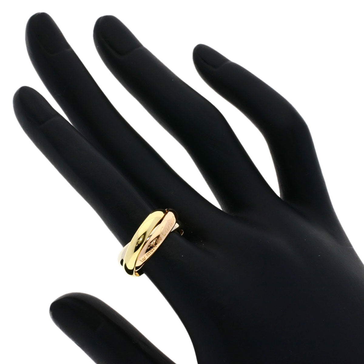 CARTIER Trinity 3 color # 50 Ring K18 Yellow Gold 18K Pink GoldLadies [Used]