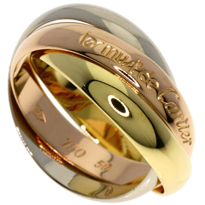 CARTIER Trinity 3 color # 50 Ring K18 Yellow Gold 18K Pink GoldLadies [Used]