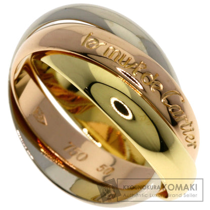 CARTIER Trinity 3 color # 50 Ring K18 Yellow Gold 18K Pink GoldLadies [Used]