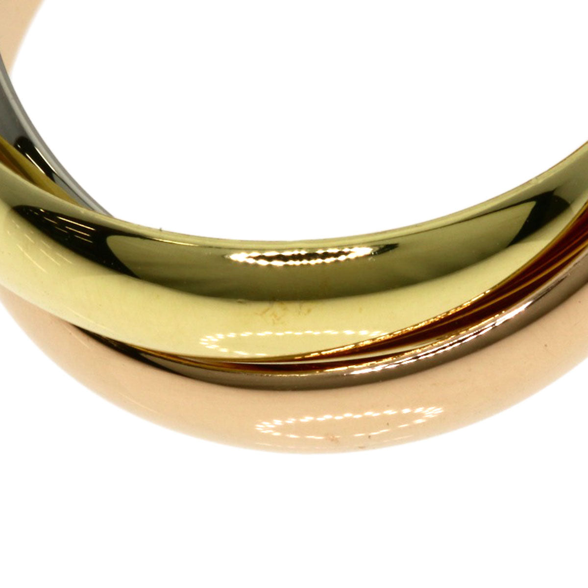 CARTIER Trinity 3 color # 50 Ring K18 Yellow Gold 18K Pink GoldLadies [Used]