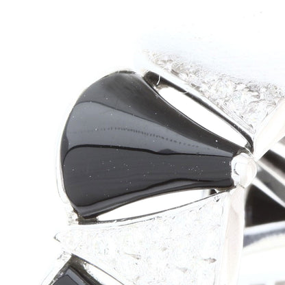 BVLGARI Diva Dream Diamond Onyx #53 Ring K18 White Gold Ladies [Used]